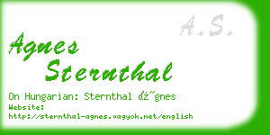 agnes sternthal business card